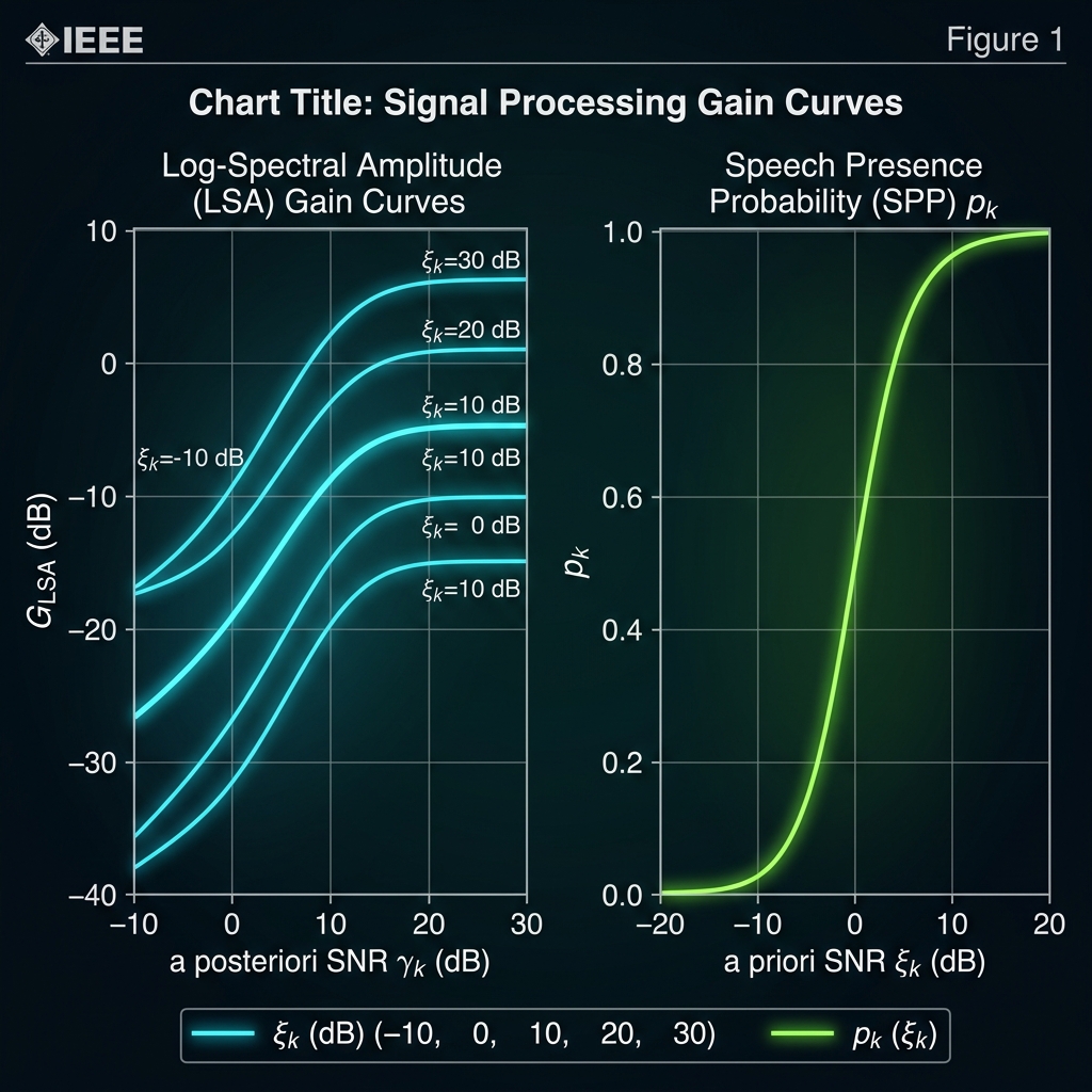 LSA Gain Curves & Speech Presence Probability