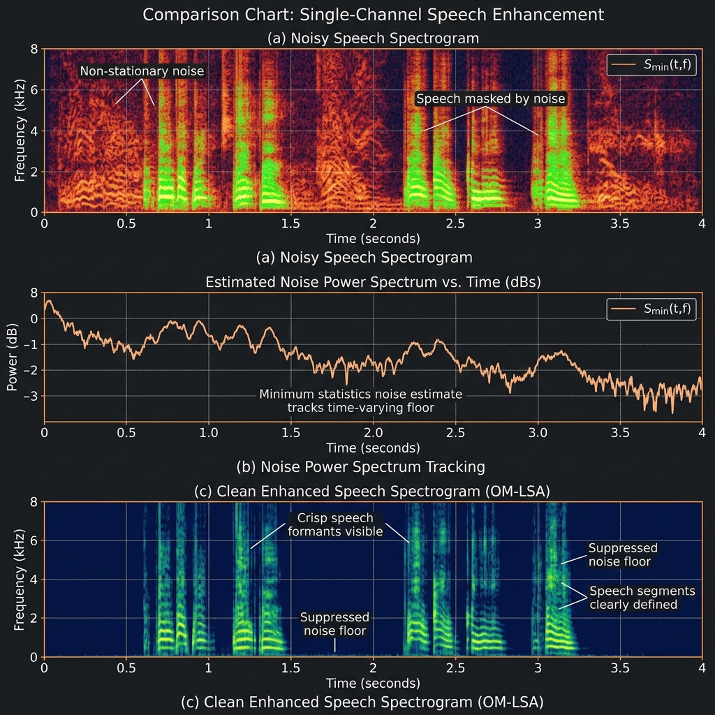 Spectrogram Denoising & Noise Floor Tracking